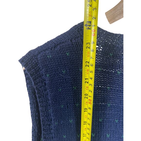Signatures By Northern Isles Knitted By Hand Pets Size Large Vest Navy - Picture 5 of 6